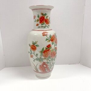 Andrea by Sadek Large Vintage Porcelain Floral Vase #9273